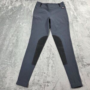 Kerrits Pants Womens Small Gray Microcord Knee Patch Riding Tights Breeches